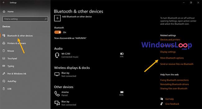 Come visualizzare l'icona Bluetooth mancante sulla barra delle applicazioni di Windows