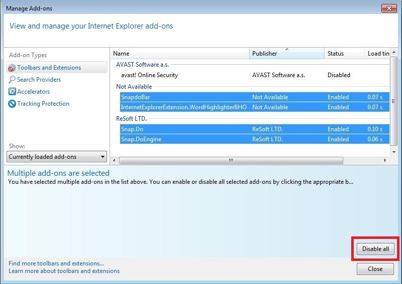 Instructions pour supprimer Snap.do sur les navigateurs Chrome, Firefox et Internet Explorer