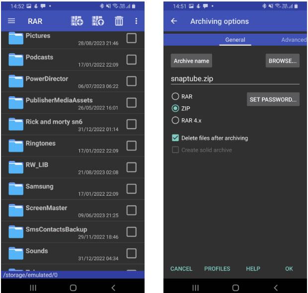 Как создавать ZIP-файлы на Android