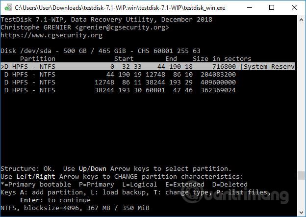 Comment récupérer une partition perdue à l'aide de TestDisk