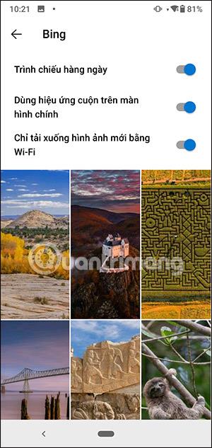 Comment utiliser les photos Bing comme fond d'écran Android