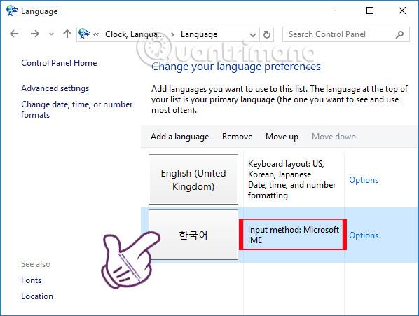 Come installare la tastiera coreana per Windows