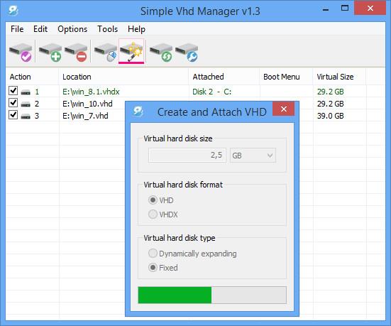 Istruzioni complete su come utilizzare Simple VHD Manager