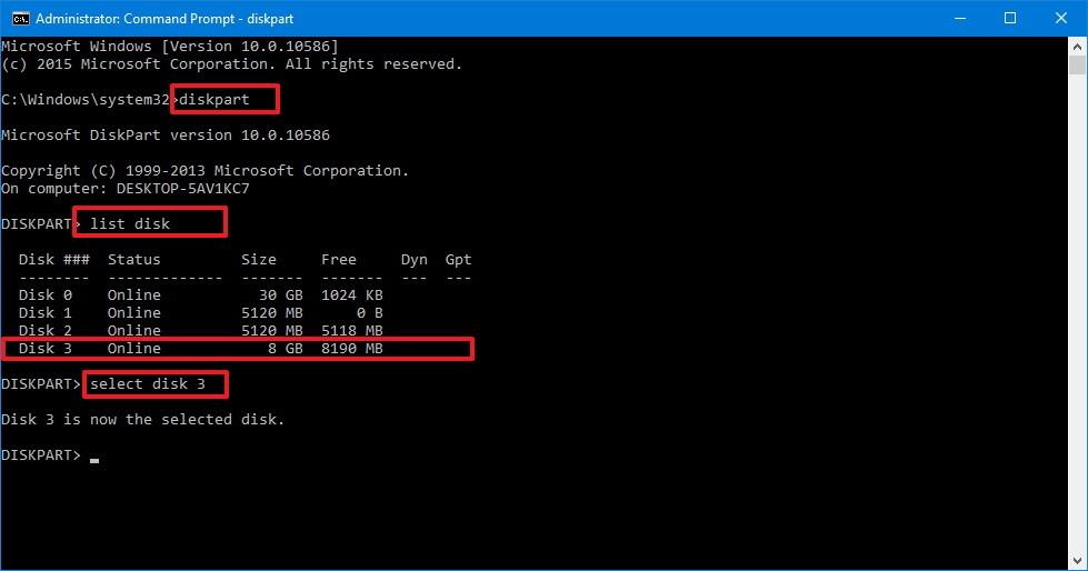 Utilisez DiskPart pour formater et nettoyer les disques durs portables sous Windows 10