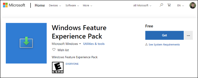 Qu'est-ce que Windows Feature Experience Pack » sur Windows 10 ?