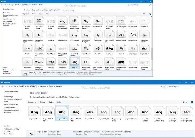 Windows 10에서 레지스트리 편집기 글꼴을 변경하는 방법