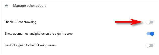 Comment désactiver l'utilisation des invités sur Chromebook