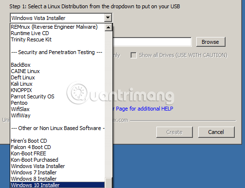 建立可啟動 USB 並使用通用 USB 安裝程式安裝 Windows 的說明