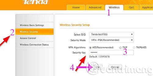 Come cambiare la password wifi Tenda?