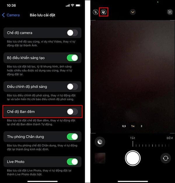 Comment désactiver le mode nuit lorsque vous prenez des photos sur iPhone