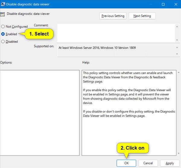 Comment activer/désactiver la visionneuse de données de diagnostic sur Windows 11