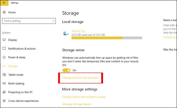 So erhalten Sie 30 GB Speicherplatz zurück, nachdem Sie das Windows 10 Fall Creators Update aktualisiert haben