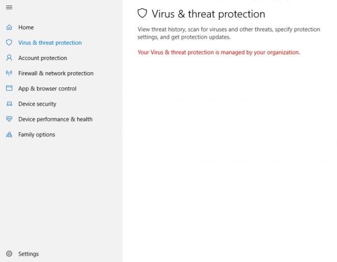 Come risolvere la protezione da virus e minacce è gestita dall'errore dell'organizzazione