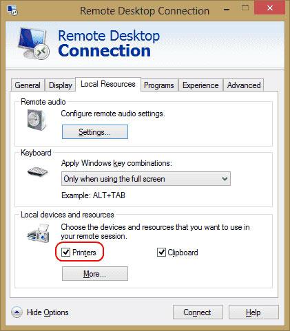 Correction de limprimante naffichant pas lerreur dans la session Windows Remote Desktop