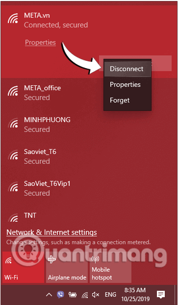 Come eliminare il WiFi salvato su Windows 10?