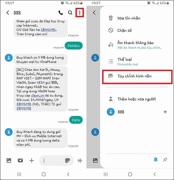 Comment changer le fond d'écran des messages sur les téléphones Samsung