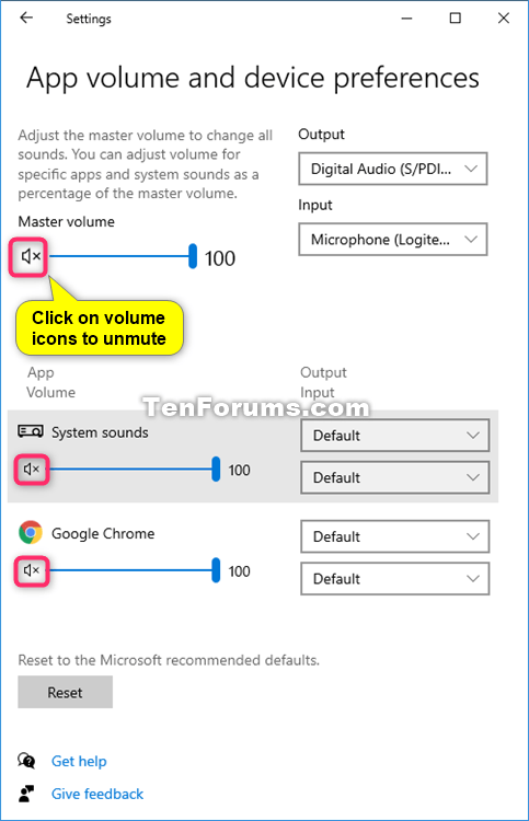 Comment activer/désactiver le volume dans Windows 10