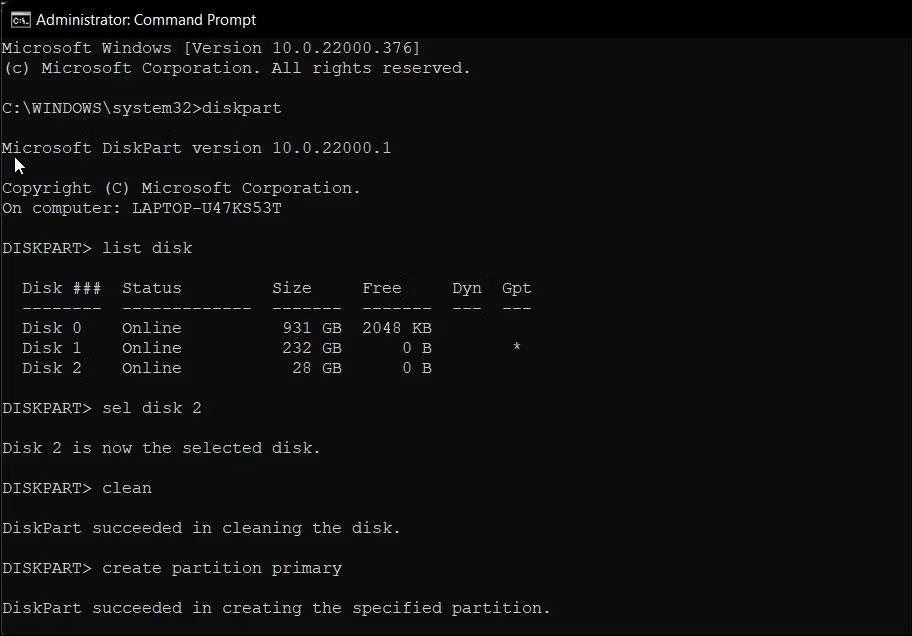 Come creare USB Boot utilizzando il prompt dei comandi