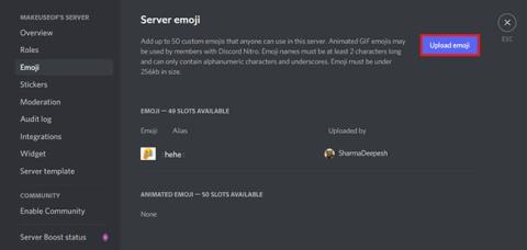 Come aggiungere emoji al server Discord