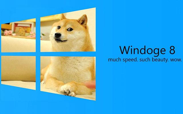 Fond d'écran Doge Windows, mème Doge Windows 11, fond d'écran Doge