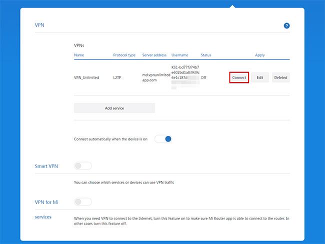 Istruzioni per la configurazione L2TP per Xiaomi Mi Router 3
