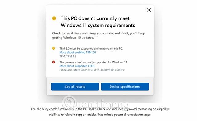 Instructions d'utilisation de Windows PC Health Check, vérifiez si votre ordinateur peut installer Windows 11 ou non