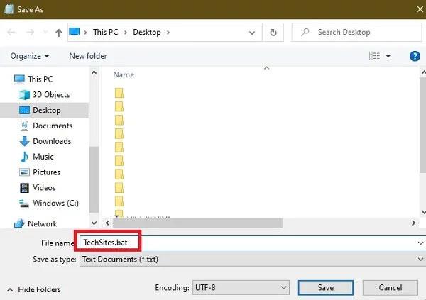 Come creare file Bat per aprire rapidamente molti siti Web su Windows 10