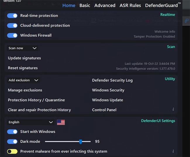 如何使用 DefenderUI 設定 Windows Defender