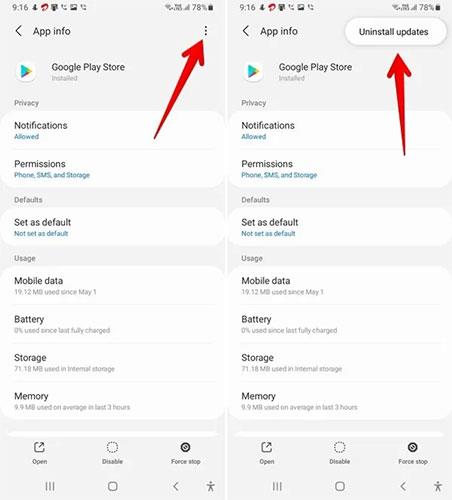 Comment désinstaller et réinstaller Google Play Store sur Android