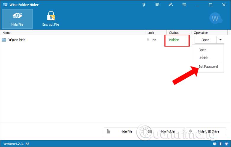 Comment définir le mot de passe du dossier à l'aide de Wise Folder Hider