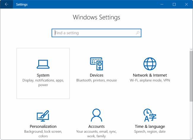 Instructions pour réinitialiser l'application Windows Store sous Windows 10