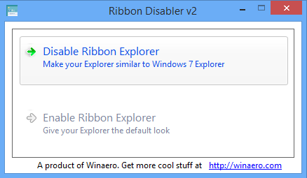 在Windows 8上刪除Ribbon介面的說明