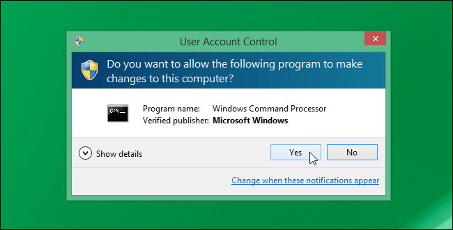Windows で管理者権限で cmd を開いて実行する方法