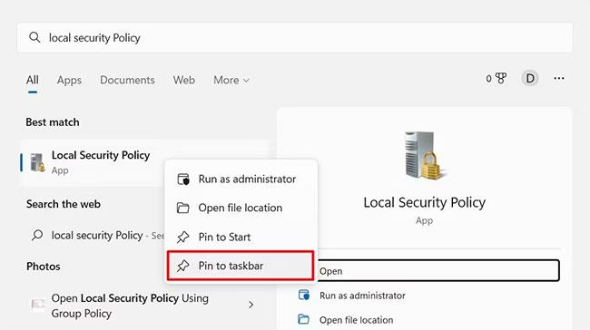 Comment ouvrir la politique de sécurité locale dans Windows 11