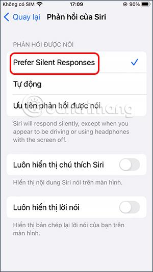 iPhoneでSiriの応答をミュートする方法