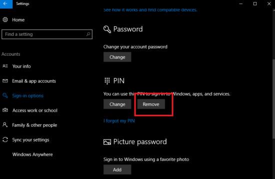 Utilisez un code PIN pour vous connecter à Windows 10