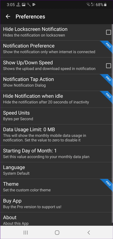 Come visualizzare la velocità Internet sulla barra di stato del telefono Samsung