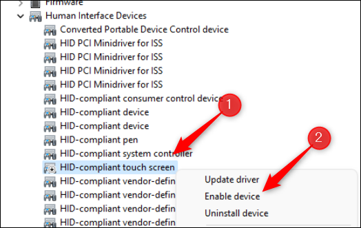 Comment désactiver l'écran tactile dans Windows 11