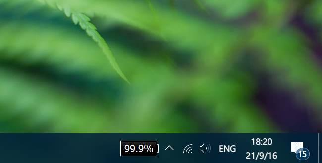 Windows 10 작업 표시줄에 배터리 비율을 표시하는 방법