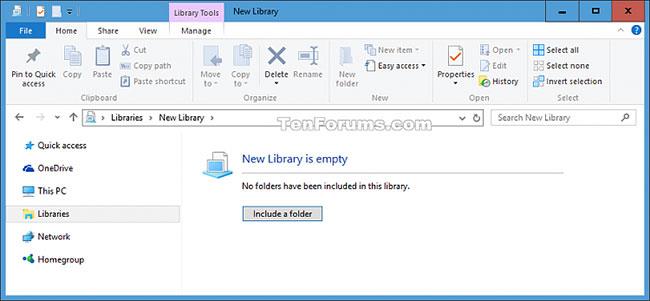 Come creare una nuova libreria in Windows 10