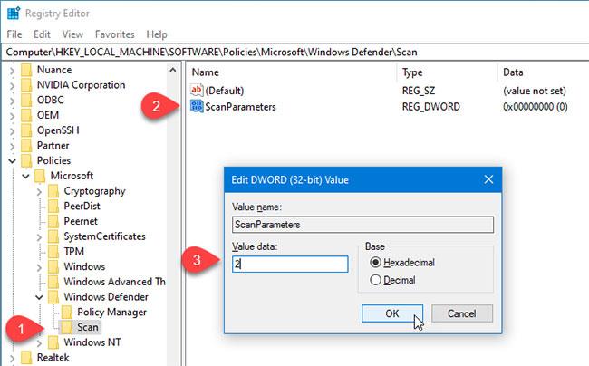 Come modificare il tipo di scansione pianificata predefinita in Microsoft Defender