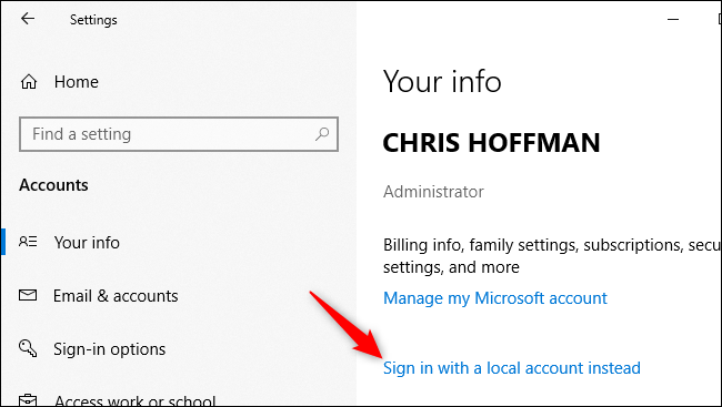 Come creare un account locale durante l'installazione di Windows 10