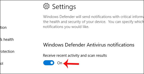 Comment désactiver la notification récapitulative de Windows Defender sur Windows 10