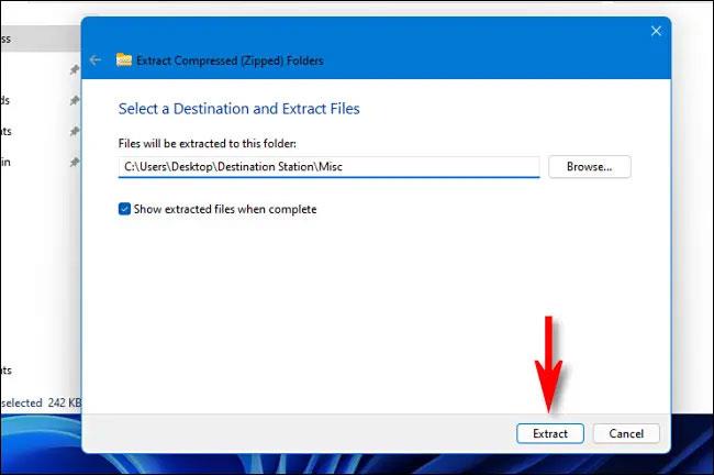 Windows 11에서 파일 압축 및 압축 해제 지침