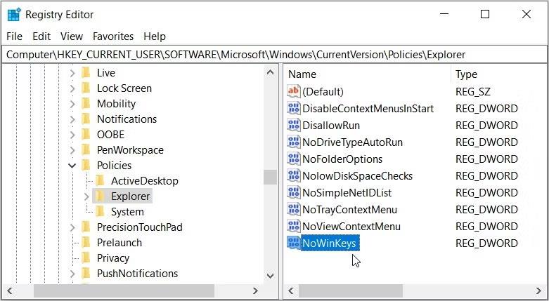 Comment désactiver les raccourcis clavier et les raccourcis clavier sous Windows 10