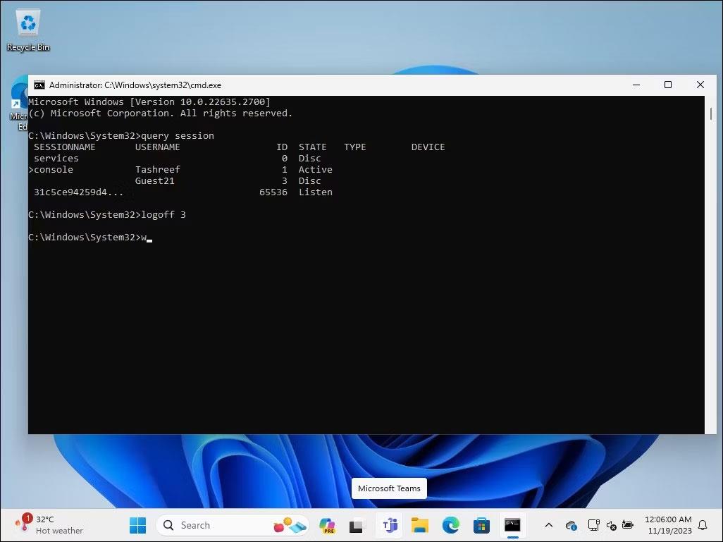 Comment se déconnecter des autres utilisateurs sous Windows 11