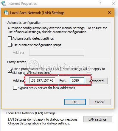 Come bypassare il server proxy sulla LAN