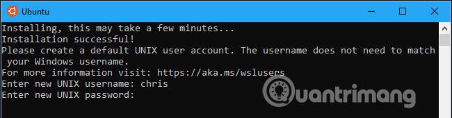 Come cambiare l'account utente in Ubuntu Bash Shell Windows 10