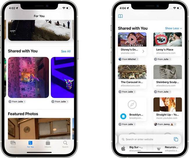 Nuove funzionalità nell'app Messaggi su iOS 15