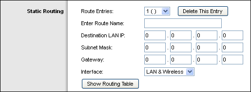 Configurer le routage statique entre le routeur et un autre réseau